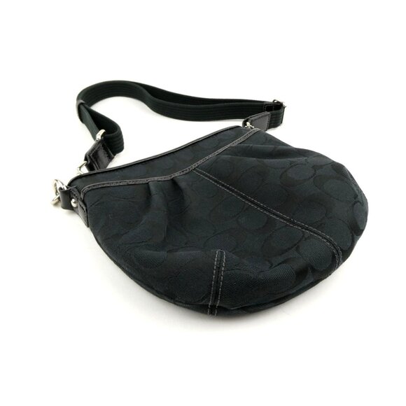 Coach Black Signature Fabric Crossbody Bag With Adjustable Strap & Zip Closure - Picture 2 of 13